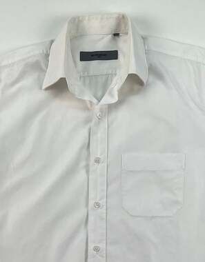 Givenchy Men White Long Sleeve French Cuff Dress Shirt Size 15.5